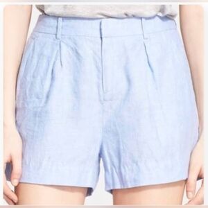 Joie High-Waisted Light Blue Linen Shorts. Size 12.